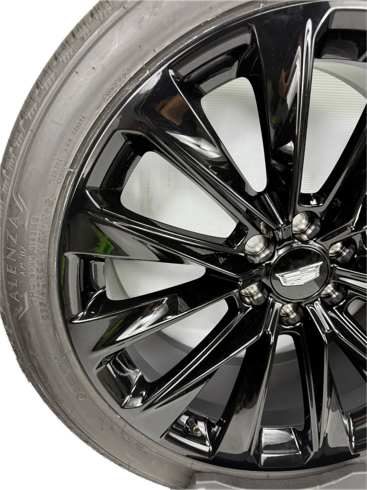 24" Cadillac Escalade V Onyx  Yukon Tahoe Black OEM wheels rims tires