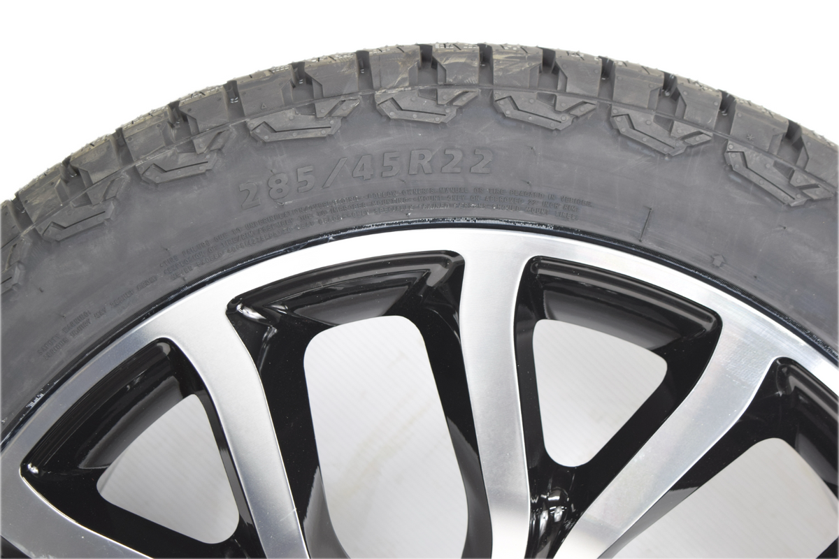 22" Ford F150 Replica Black Machined Expedition Wheels Rims Tire F150 AT