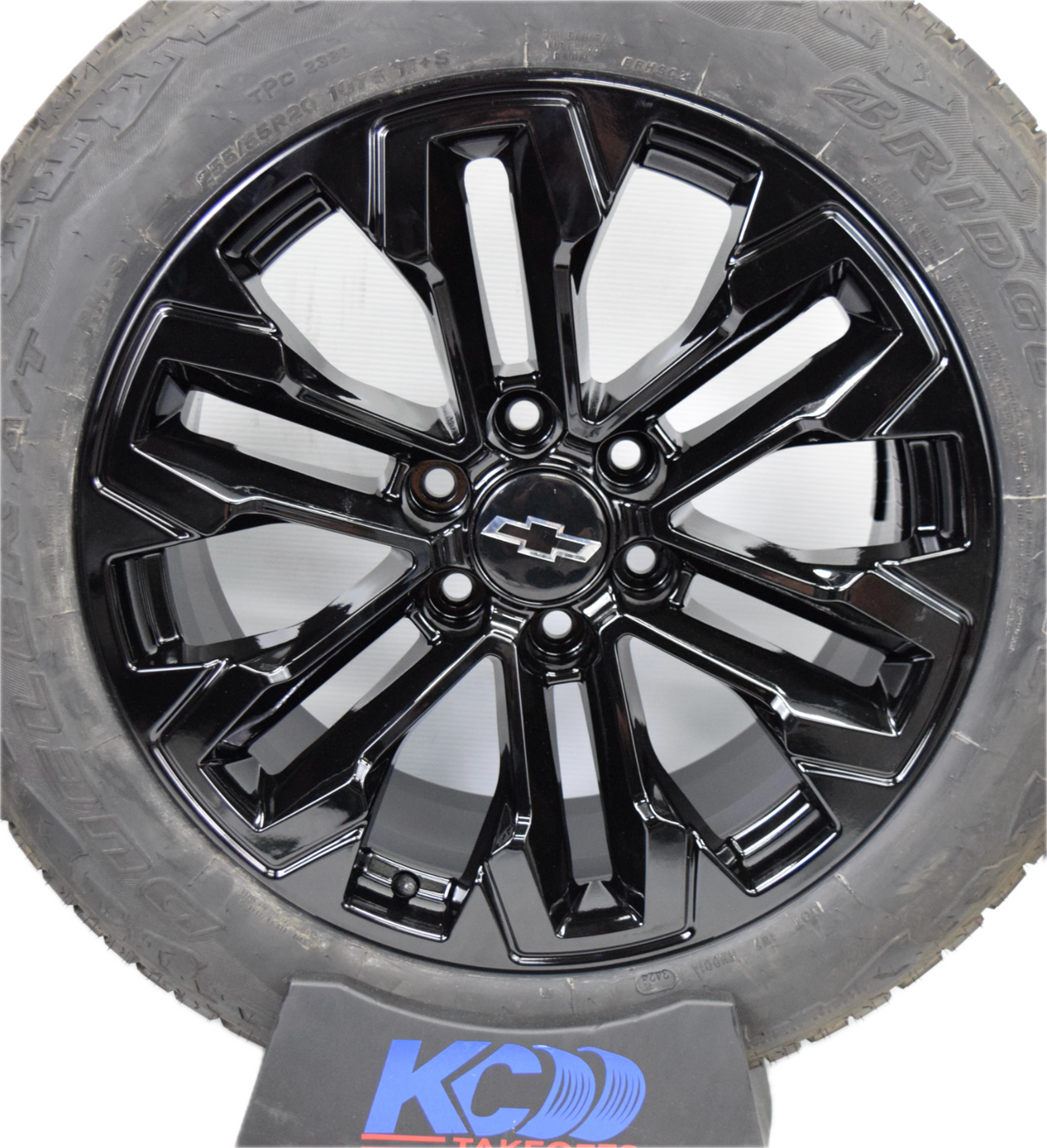 20" 2024 Chevy Colorado Gloss Black REPLICA wheels rims tires 255/55R20 W/TPMS