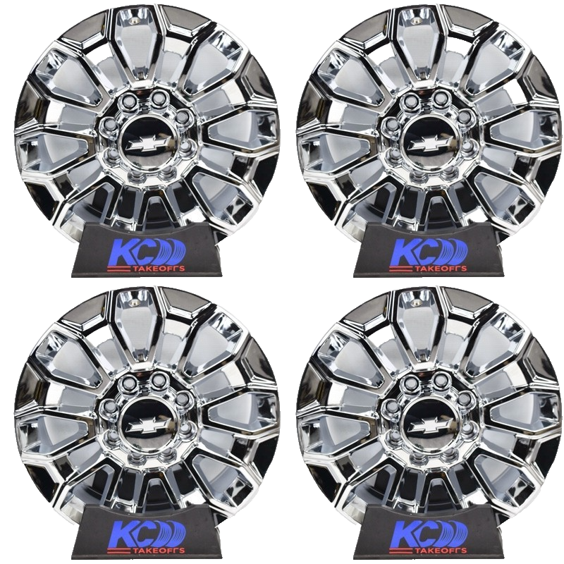 4 NEW 22” REPLICA Chrome Wheels Rims Chevy Silverado 2500 3500