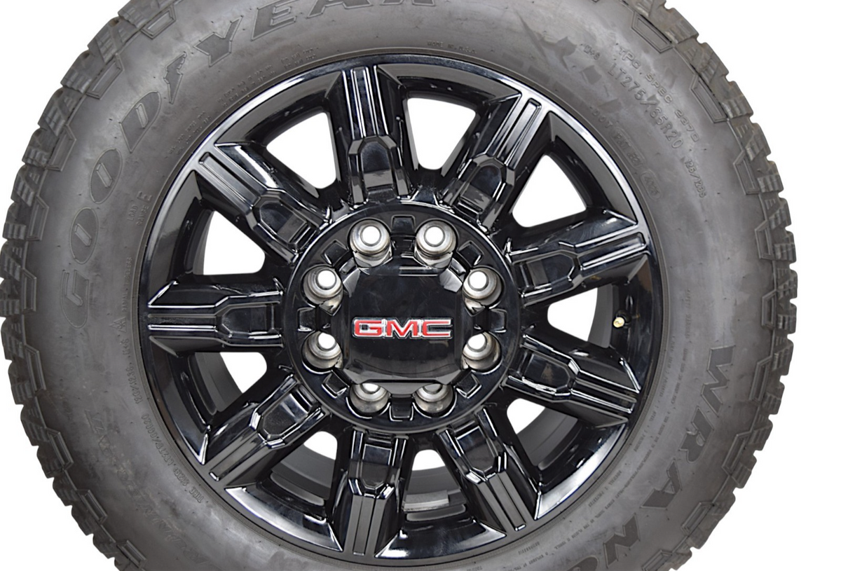 20" GMC Sierra AT4 Denali Chevy 2500 3500 HD Black OEM Wheels Tires Rims