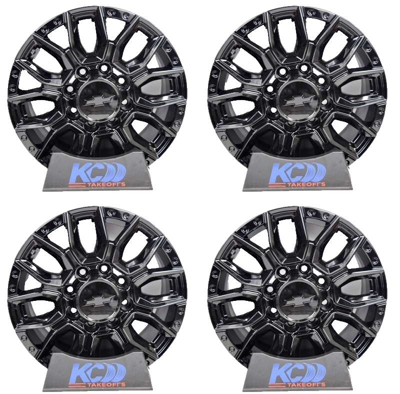 20” New Chevy Silverado 2500 3500 HD Gloss Black Replica Lug Wheels Rims 8x180