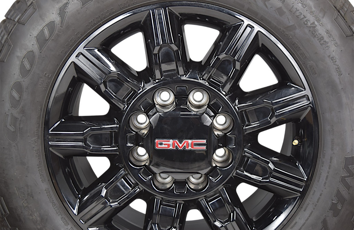 20" GMC Sierra AT4 Denali Chevy 2500 3500 HD Black OEM Wheels Tires Rims