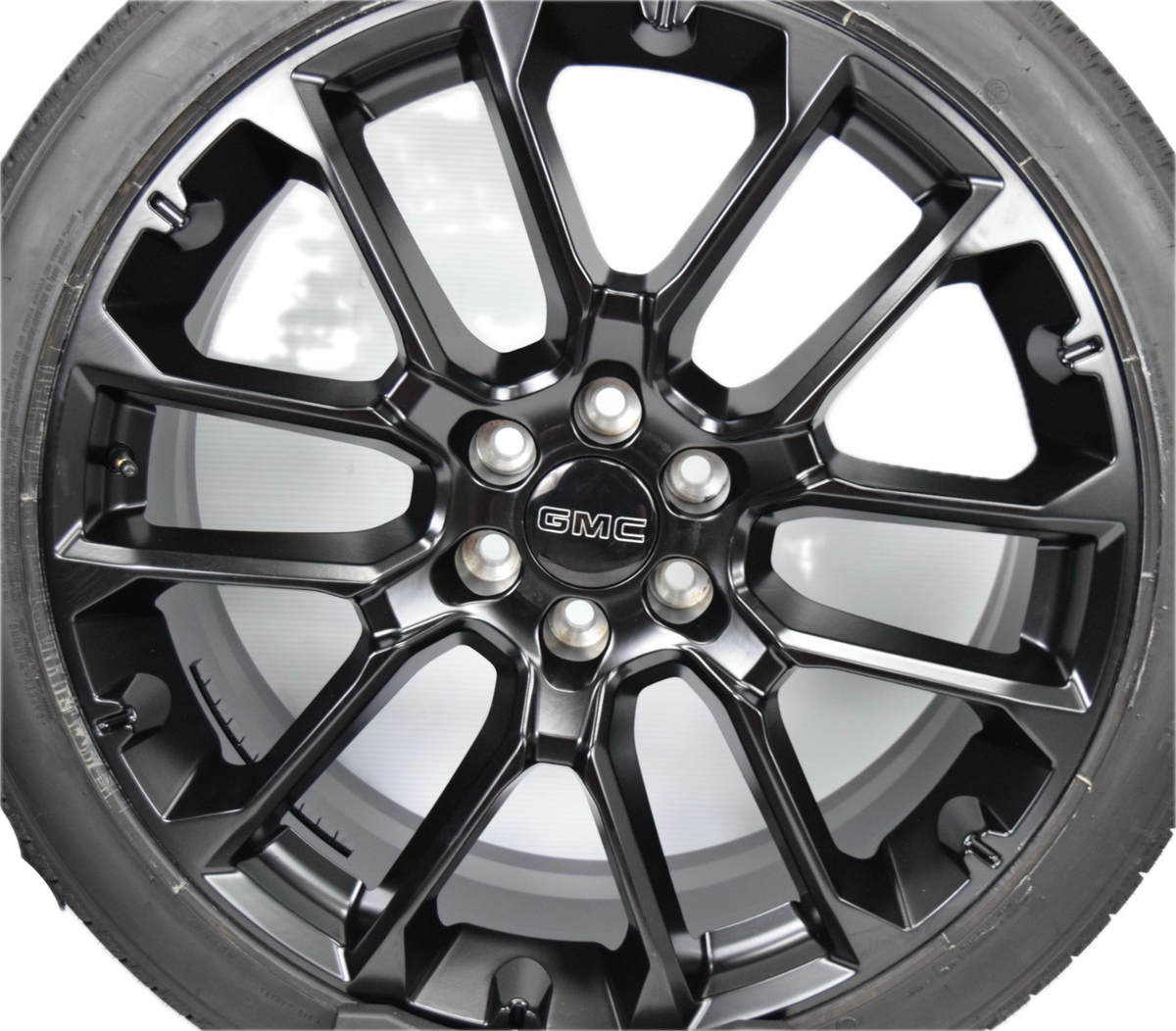 24" GMC Sierra Yukon Replica Satin Black Wheels Rims Tires SRV
