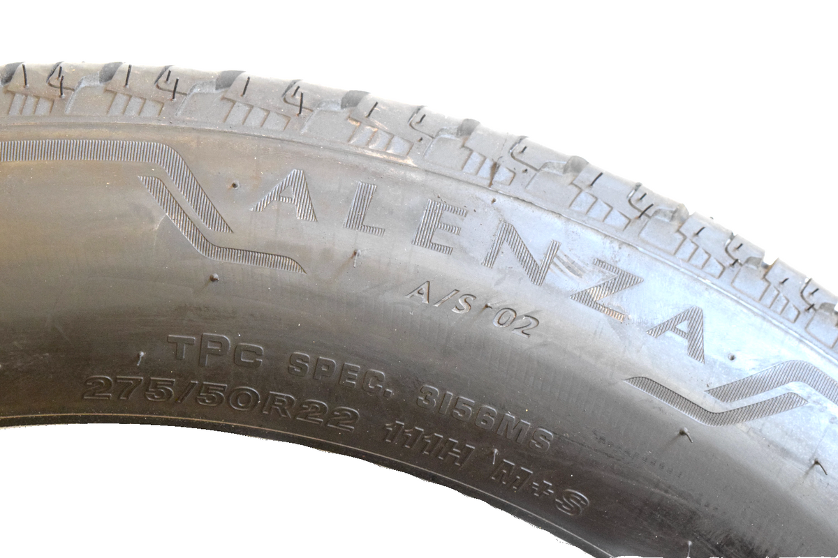 22" 4 bridgestone Alenza A/S 02 275/50R22 111H A/S All Season TAKEOFF TIRES