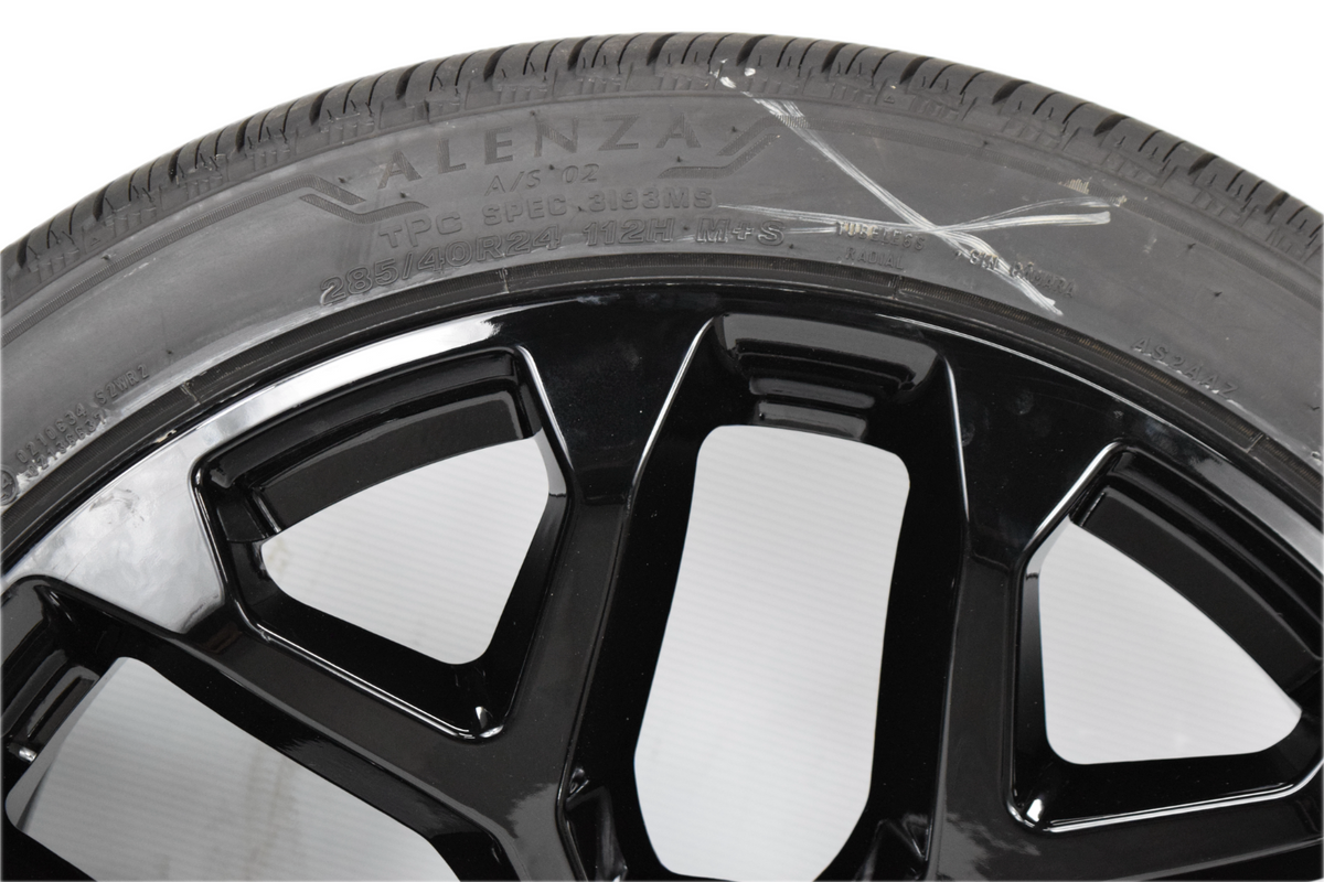 24" Chevy Silverado Tahoe Replica Gloss Black Snowflake Wheels Rims Tires