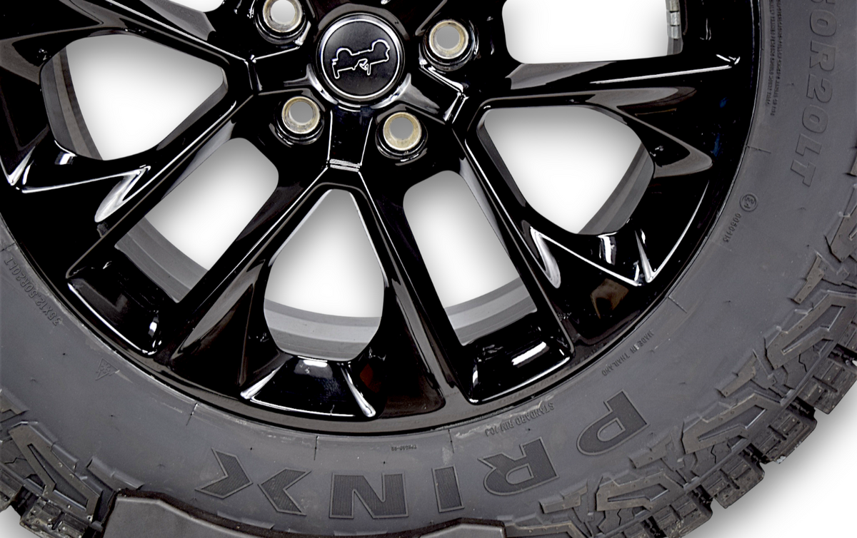 20" Black Jeep Wrangler High Altitude OEM Wheels Rims Tires Set of 5 35"