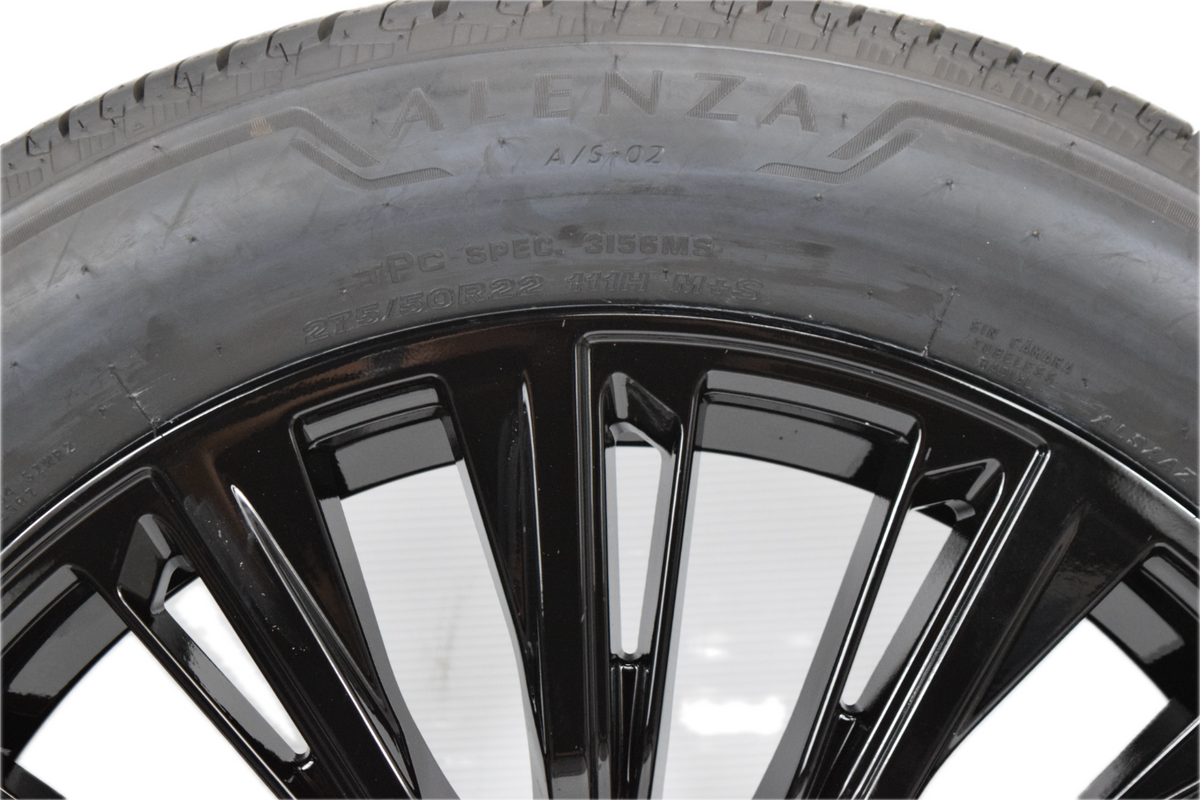 22" Chevy Silverado Tahoe GMC Yukon Replica Gloss Black Wheels Rims Tires W/TPMS