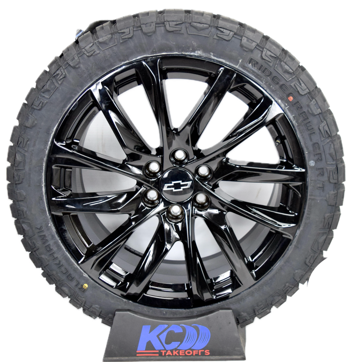 22" Chevy Silverado Tahoe Glossy BLACK ONYX REPLICA Wheels Rims Tires R/T