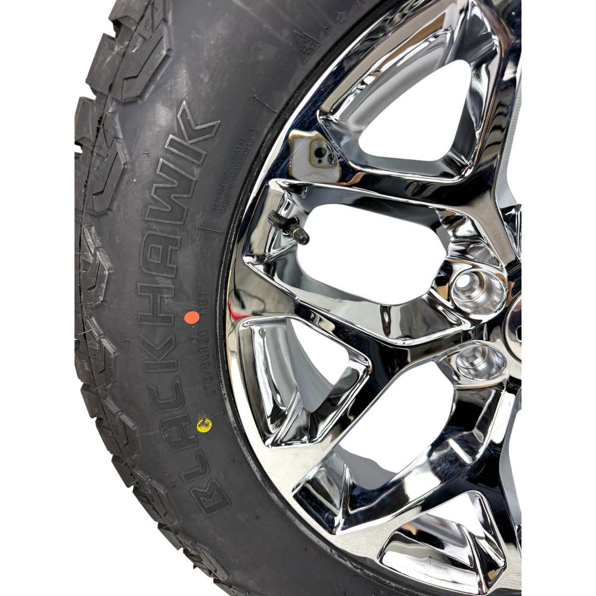 20" Gmc Sierra Yukon Replica Gloss Black Snowflake Wheels Rims Tires BHK A/T