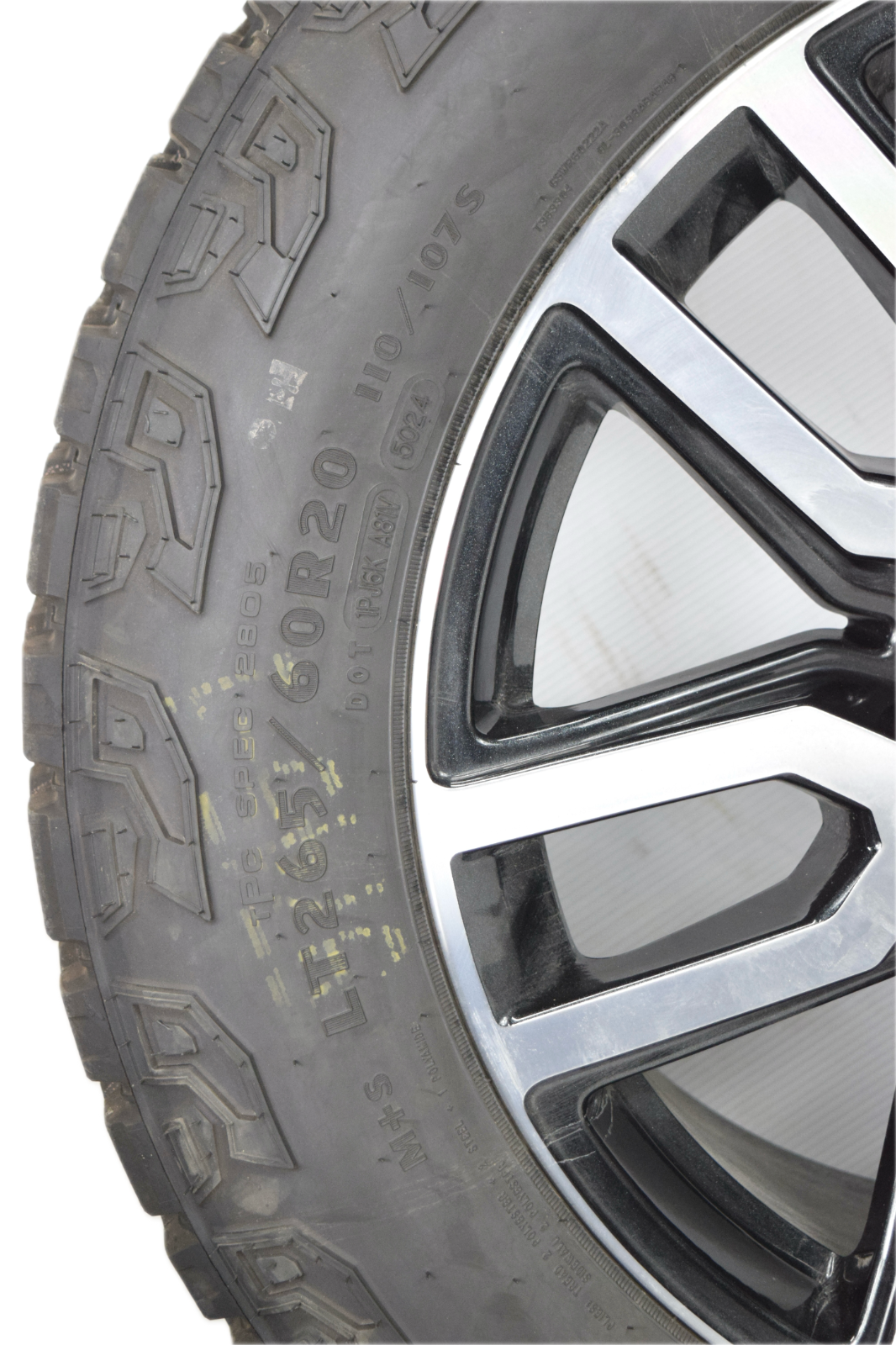 20" GMC Sierra Yukon AT4 Black/Machined Chevy Silverado OEM wheels rims tires