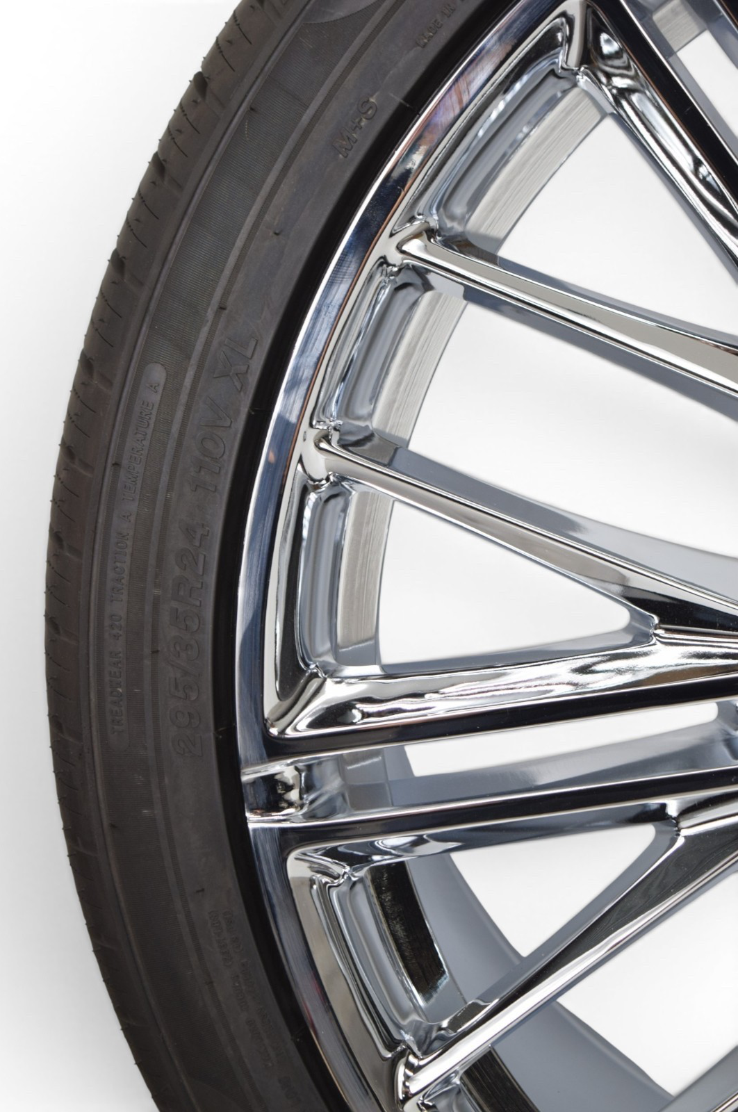 24" Chevy Silverado Tahoe Chrome ZL1 Replica Wheels Rims Tires Atturo AZ810
