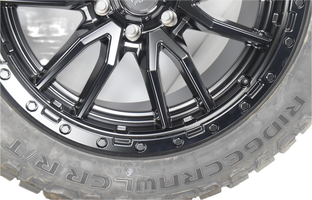 20" Ford F150 Fuel D679 Rebel Black Wheels Rims Tires 33 275/60R20 RT 6x135