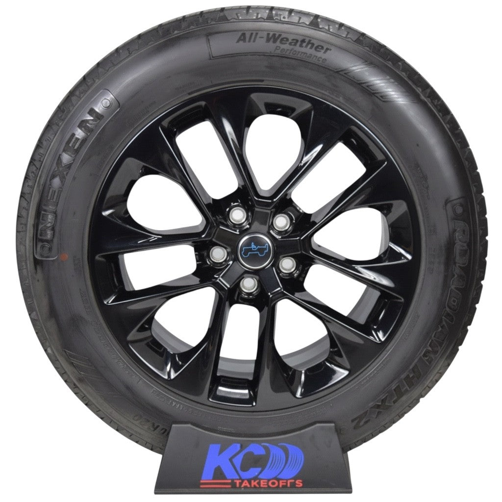 20" Black Jeep Wrangler High Altitude OEM Wheels Rims Tires  Set Of 5 255/60R20