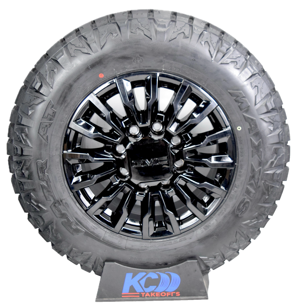 4 NEW 18” OEM  ALASKAN Gloss Black Wheels Rims GMC  Sierra 2500 3500 2025 Maxxis