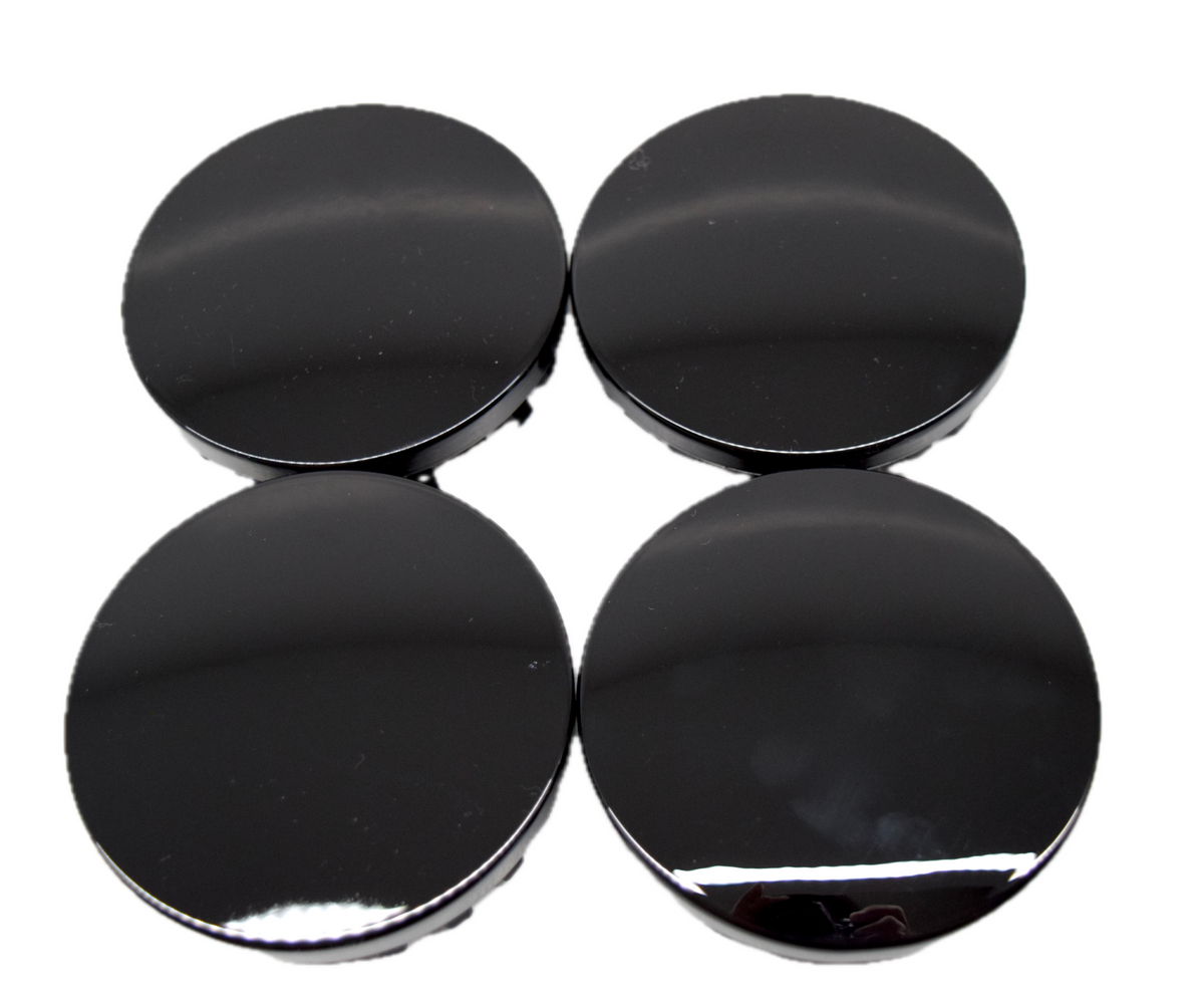4 GLOSS BLACK 3.25" CENTER CAPS GM 17"- 22" Escalade Yukon Tahoe OEM Wheels