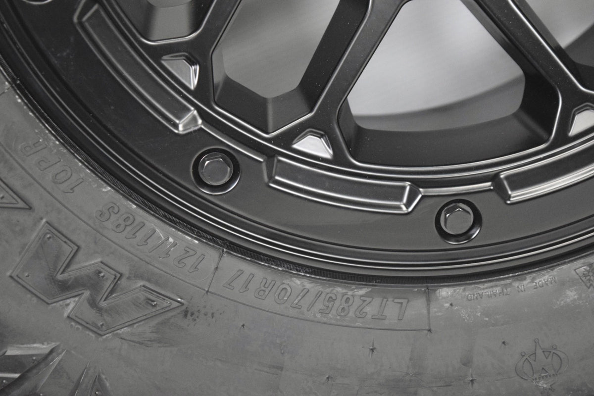 17" Jeep Wrangler Gladiator Black Wheels Rims Tires 2007-2025 33" SET OF 5