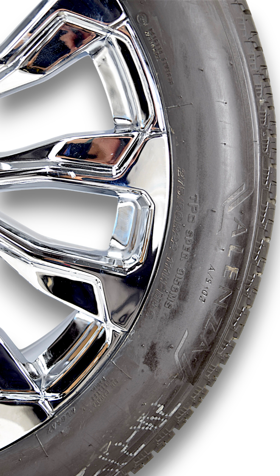 22" GMC Sierra Yukon Denali Chrome Replica Wheels Tires 275/50R22