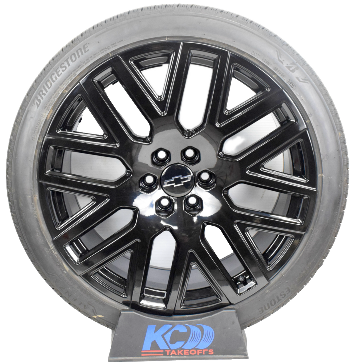 24" Chevy Silverado Tahoe Replica Gloss Black Wheels Rims Tires