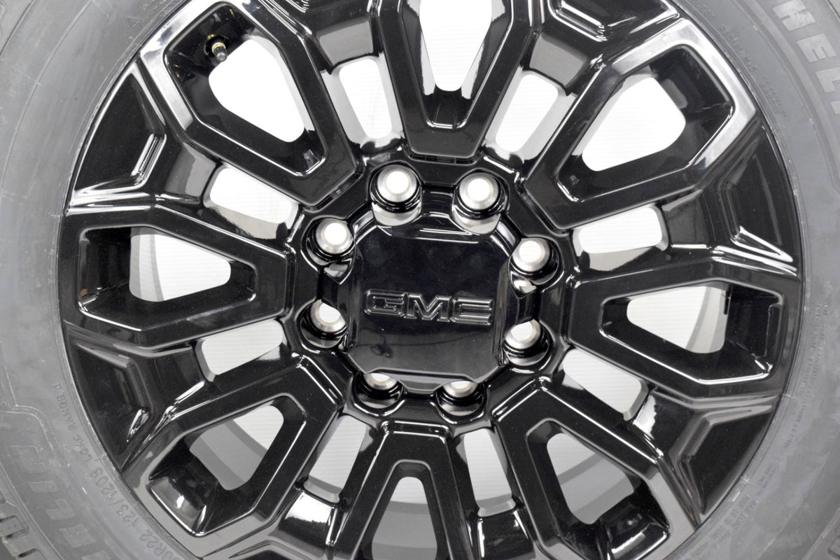 22" REPLICA Gloss Black GMC Sierra HD 2500 3500 Wheels Rims Michelin