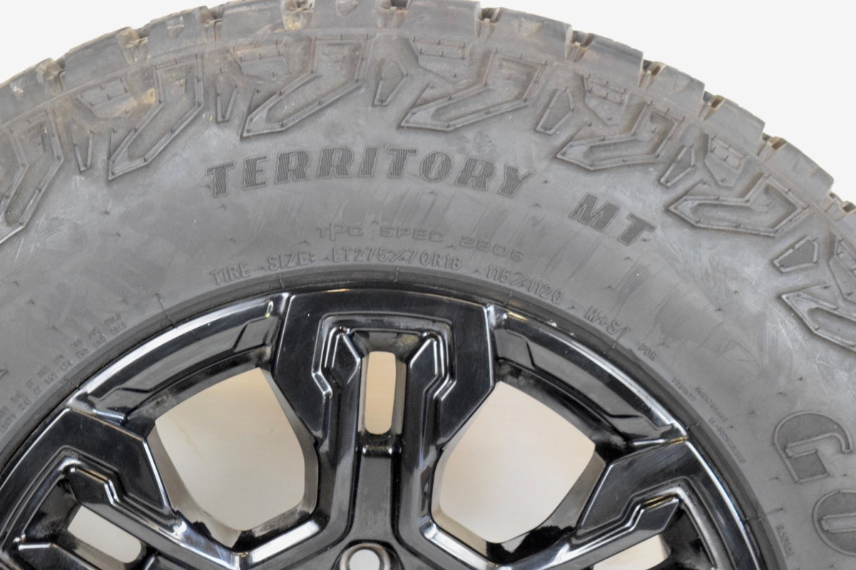 18" Chevy Silverado ZR2 GMC Sierra OEM wheels rims tires Goodyear MT 2026