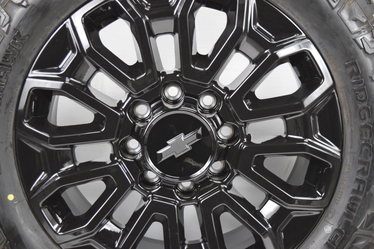 4 NEW 22” Factory OEM Black Wheels Rims Tires Chevy Silverado 2500 3500 2025 R/T