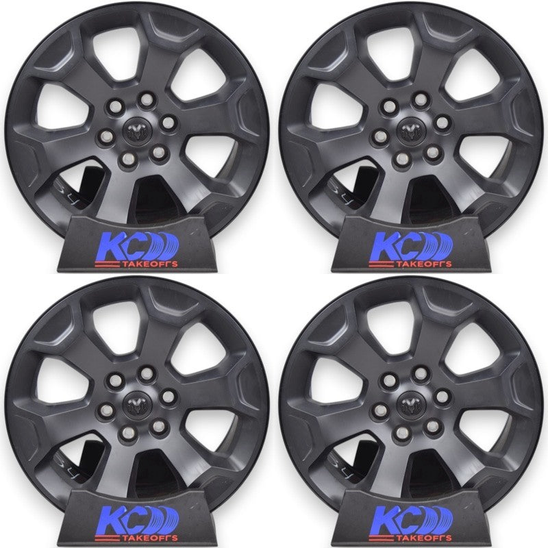 20" OEM Dodge Ram 1500 Laramie Black Clad Wheels Rims Factory Set of 4