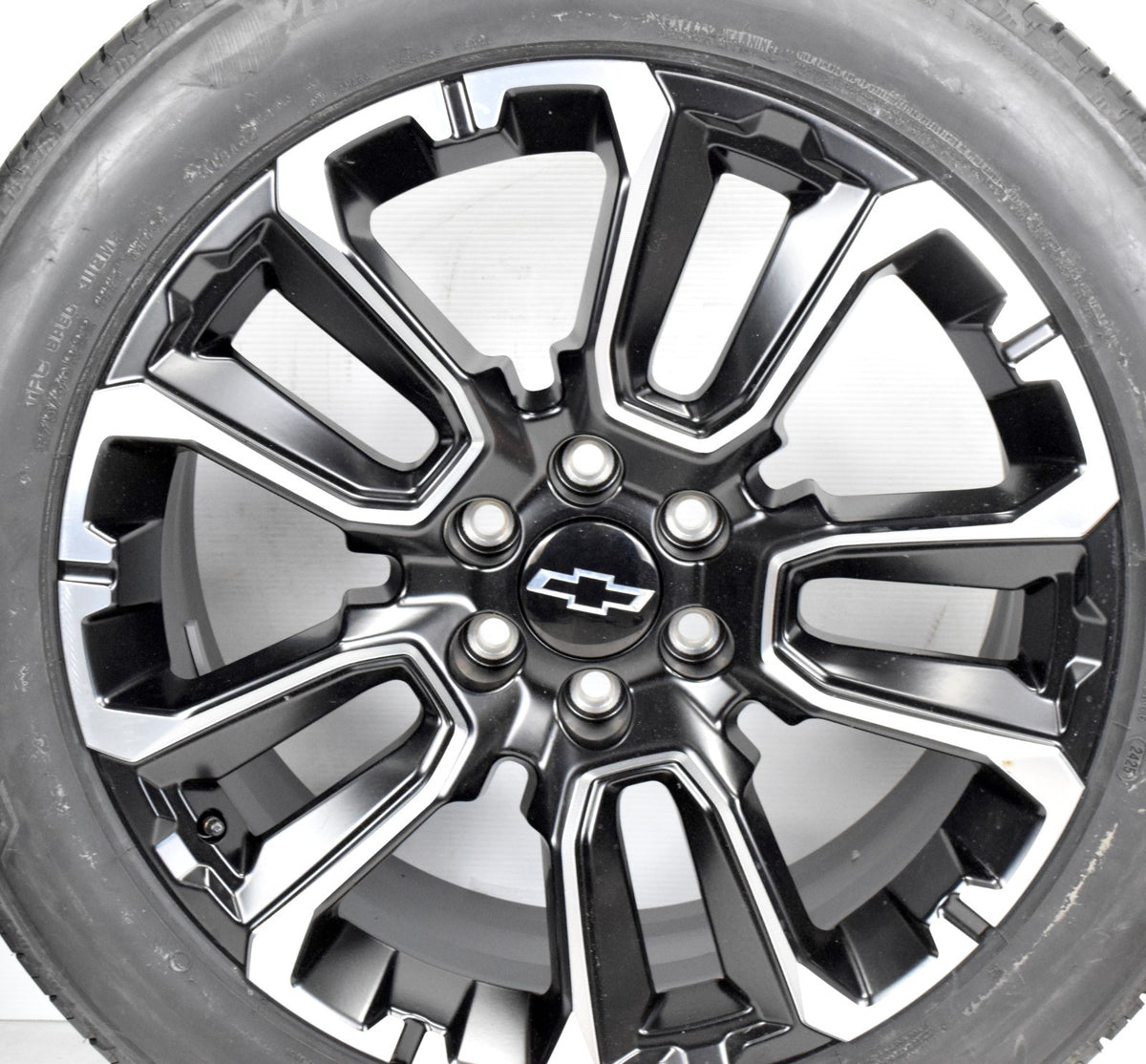 22" Chevy Tahoe Suburban Silverado Black Milled OEM Wheels Rims Tires 84624178