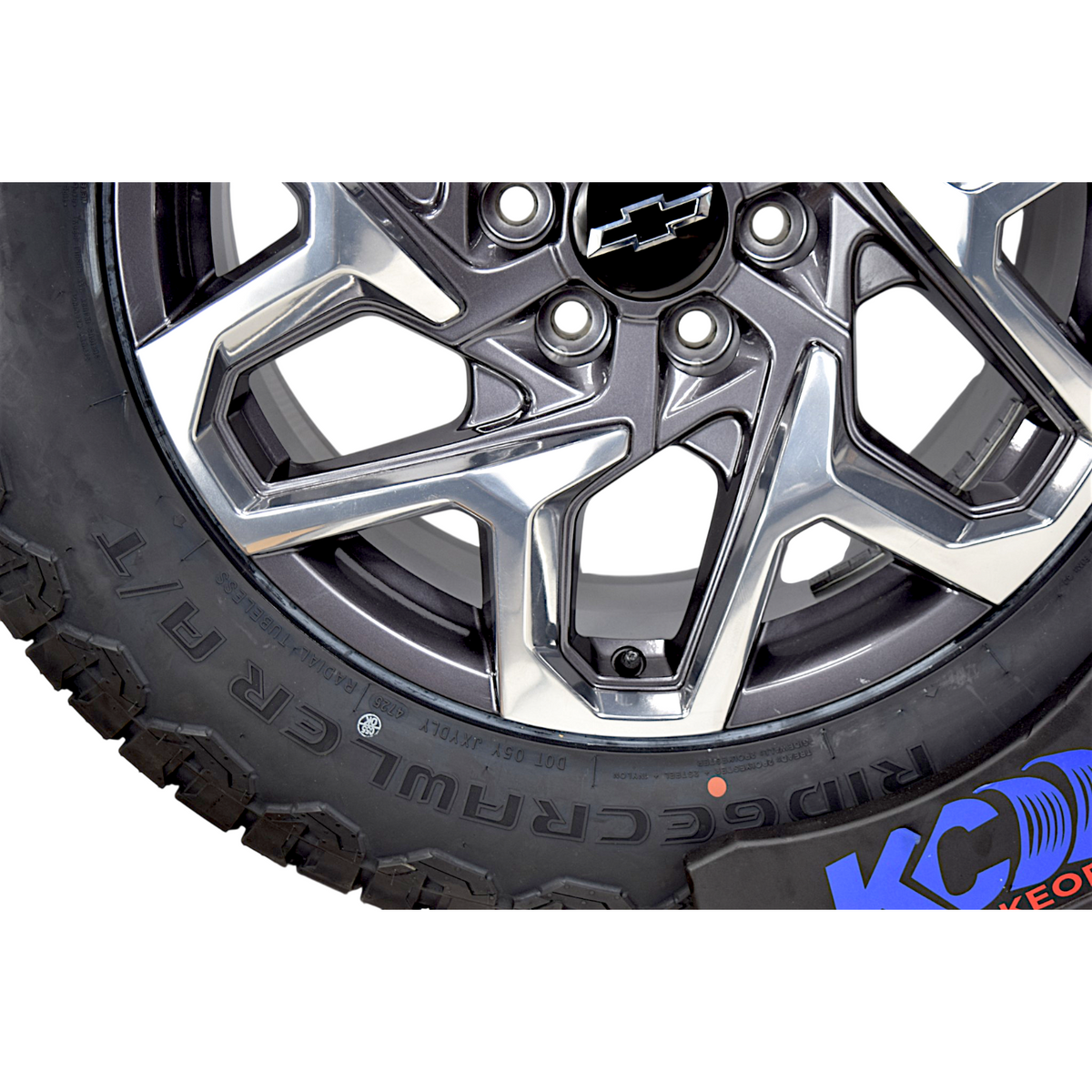20" Chevy Silverado Tahoe At4 Grey Machined OEM Wheels Rims Tires 275/60R20 A/T