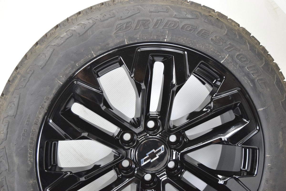 20" 2024 Chevy Colorado Gloss Black REPLICA wheels rims tires 255/55R20 W/TPMS
