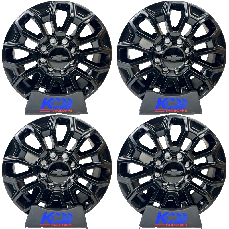 4 NEW 22” Factory OEM Gloss Black Wheels Rims Chevy Silverado 2500 3500 84829258