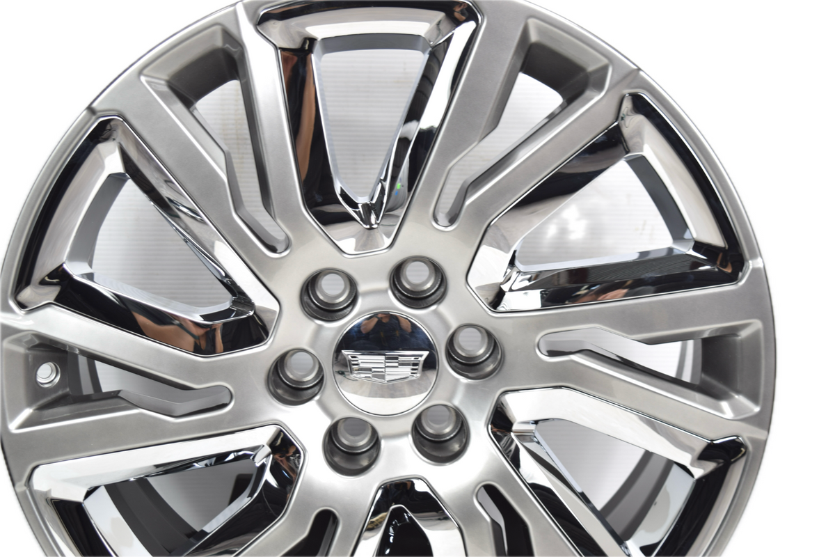 22" Cadillac Escalade Factory OEM Silver and Chrome Wheels Rims 23377419