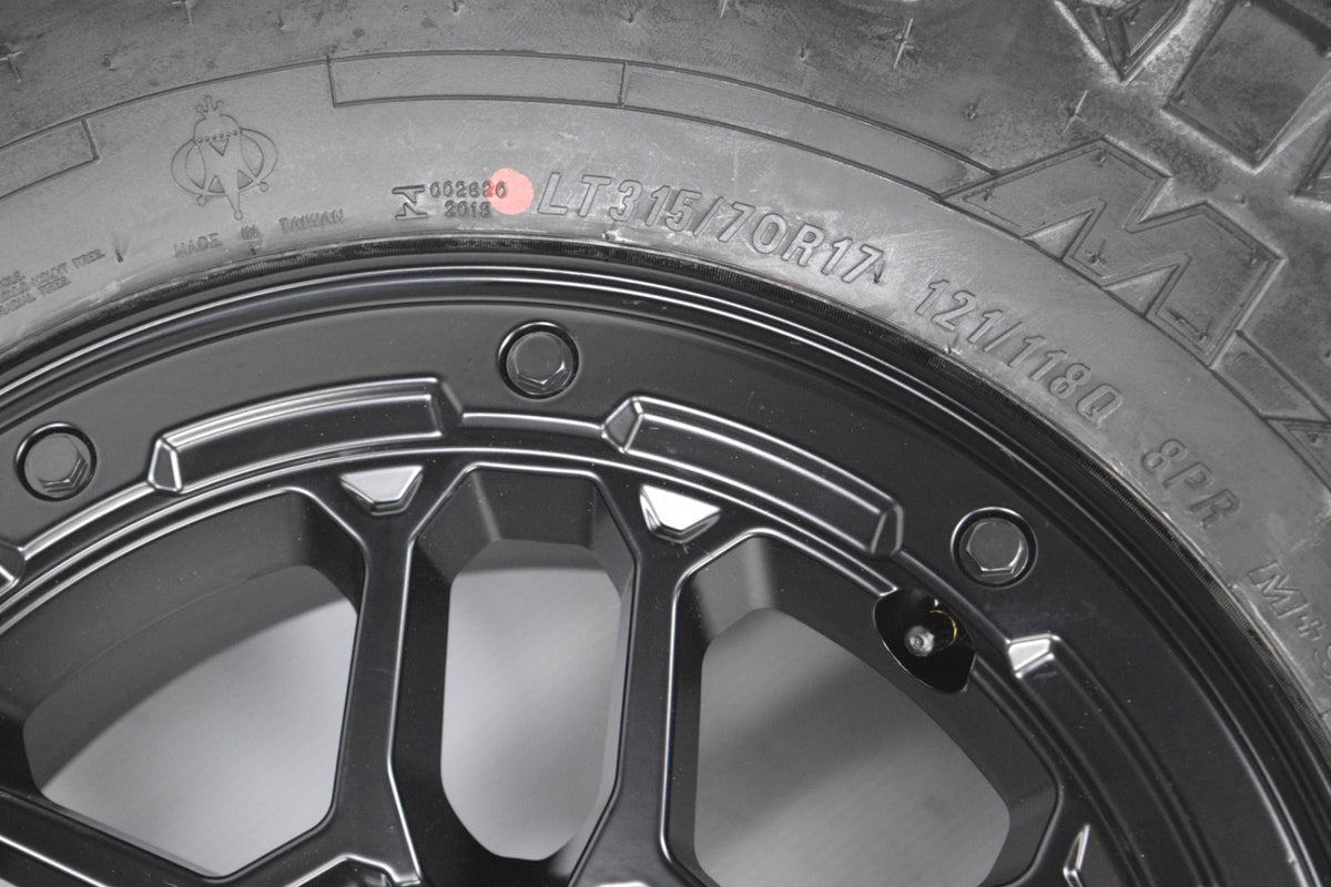 17" Jeep Wrangler Gladiator Black Wheels Rims Tires 2007-2025 35" SET OF 5