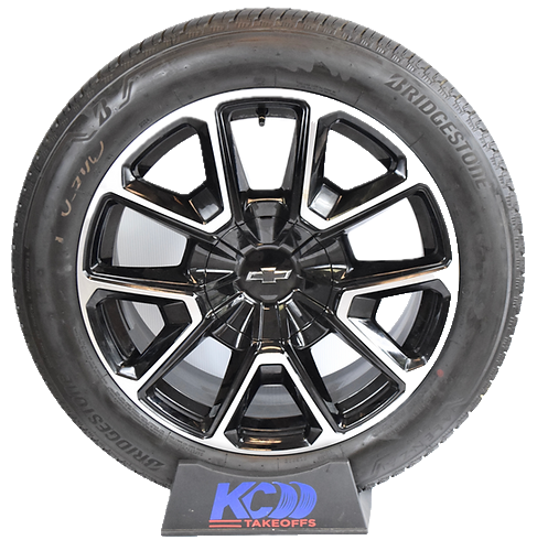 22" Chevy Tahoe Suburban Silverado RST Black OEM Wheels Rims Tires