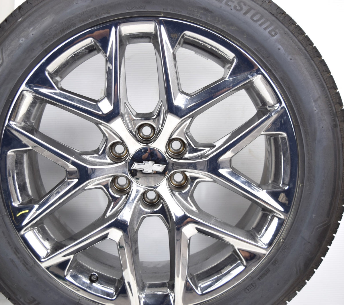 22" Chevy Silverado Tahoe Factory OEM Chrome  Snowflake Wheels Rims Tires
