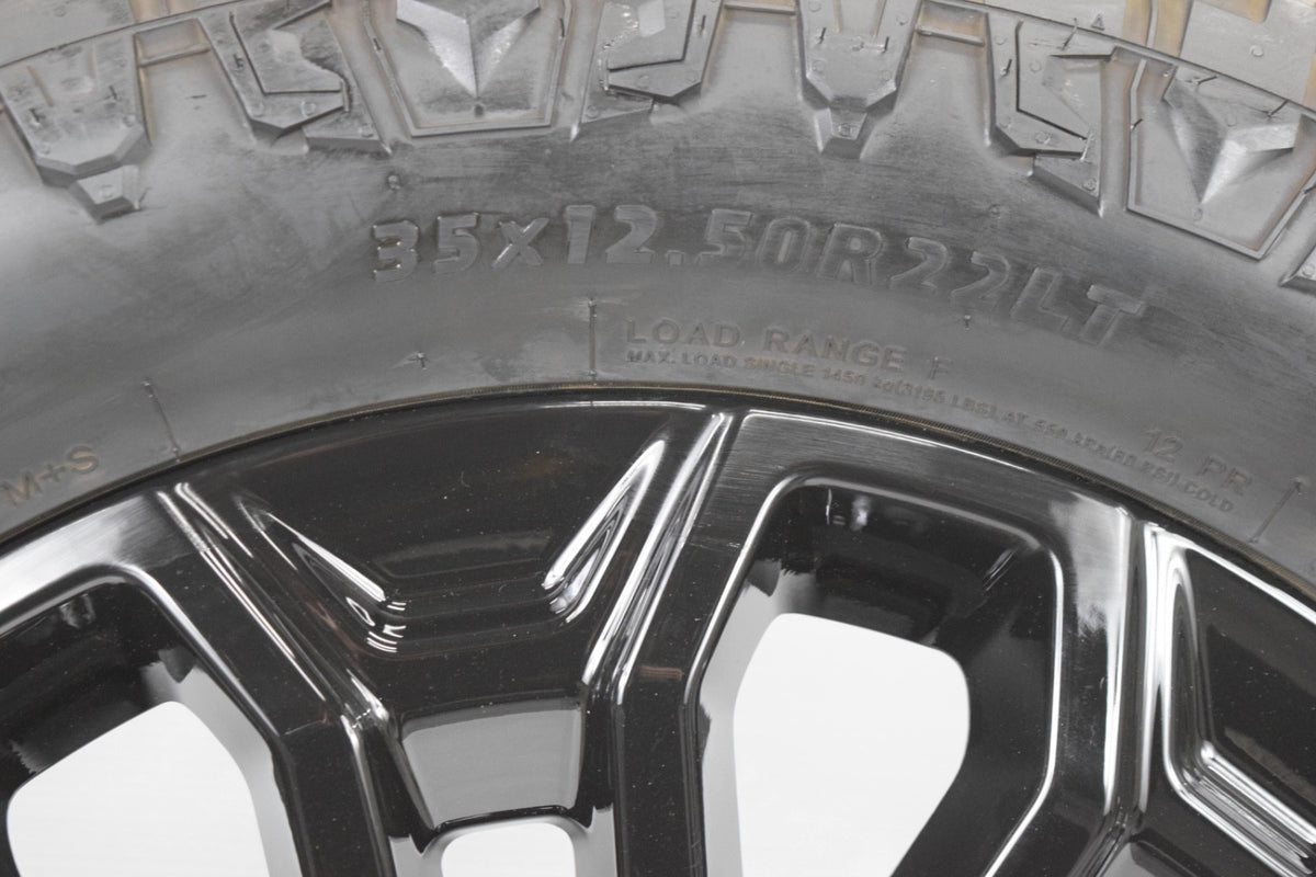 4 NEW 22” Factory OEM Black Wheels Rims Tires Chevy Silverado 2500 3500 2025 R/T
