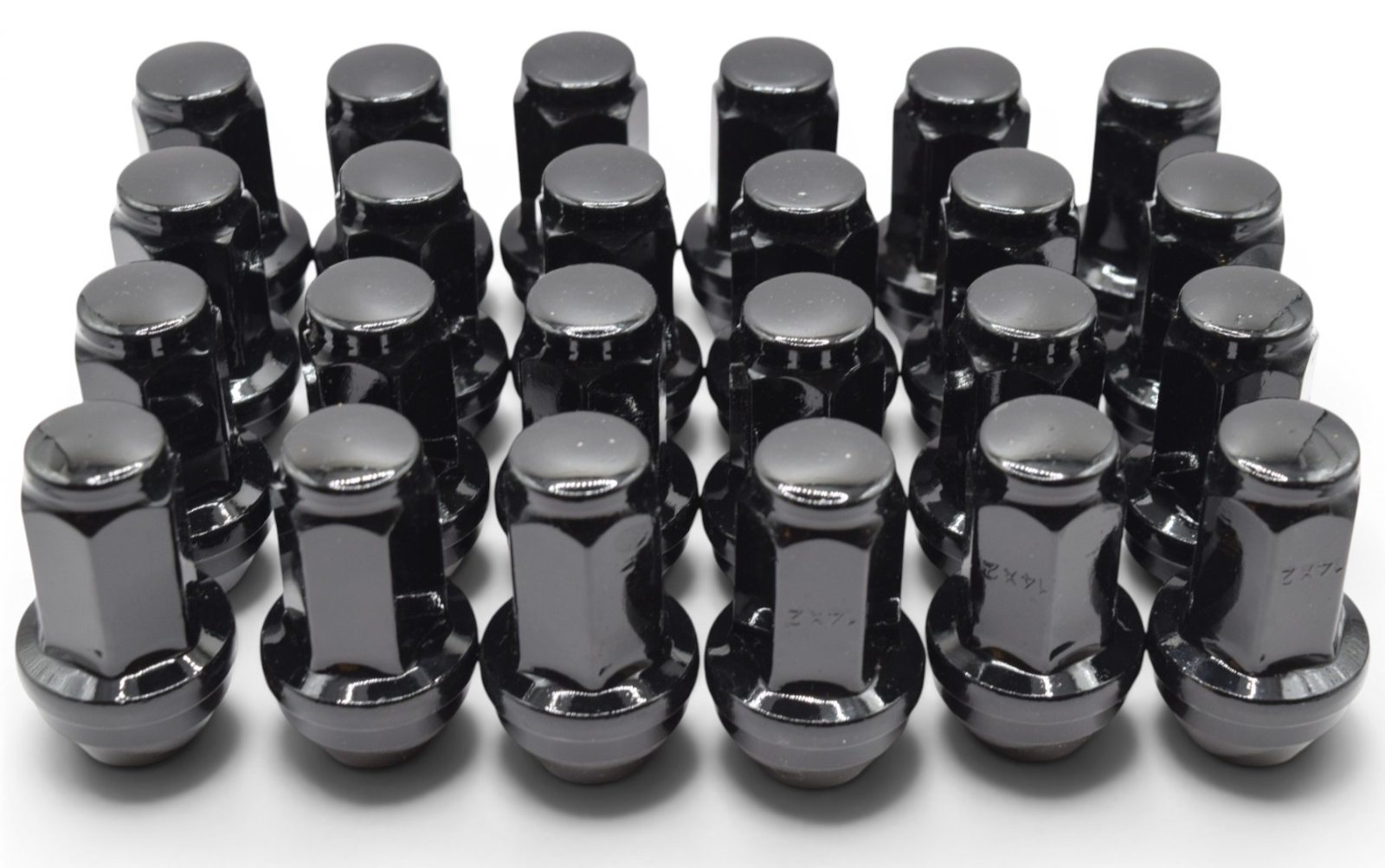 24pc M14x2.0 Black Lug Nuts 21mm Hex 55mm for 2004-2014 Ford F150 Expedition