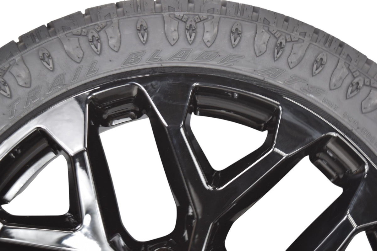 22" Chevy Silverado Tahoe Gloss Black Snowflake Replica Wheels Rims Tires ATS