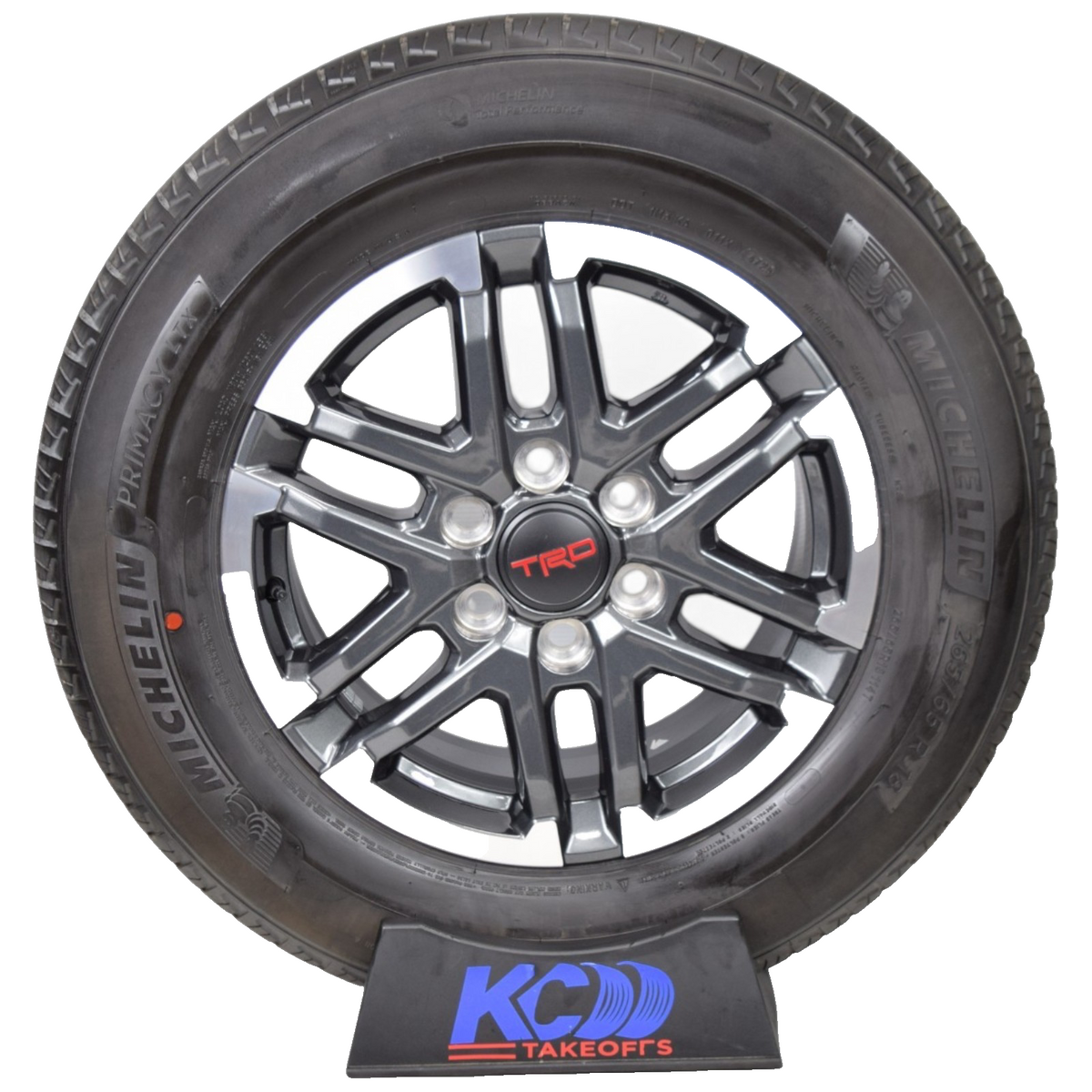 18" Toyota Tundra Sequoia 4Runner TRD OEM Gray Machin Wheels Rims Tires Michelin