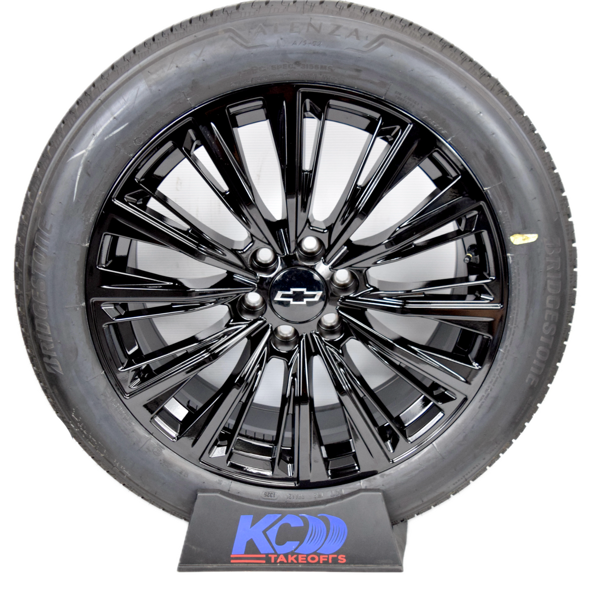 22" Chevy Silverado Tahoe GMC Yukon Replica Gloss Black Wheels Rims Tires W/TPMS