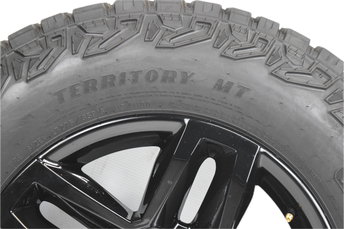 18" CHEVY SILVERADO BLACK OEM TRAILBOSS WHEELS RIMS TIRES 2024