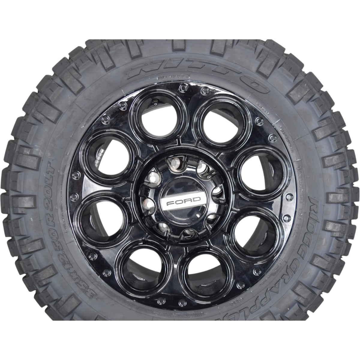 20" OEM Ford Super Duty F250 F350 Black Wheels Rims Tires 8x170 35" Nitto 2026