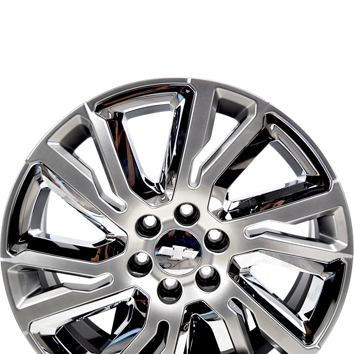 22" Chevy Silverado Tahoe Denali Factory OEM Silver Chrome Rims Wheels 23377419