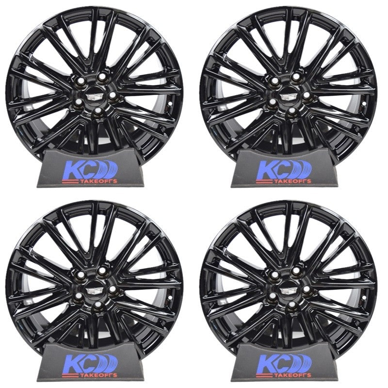4 NEW 20" OEM Black Cadillac CT5 Wheels Rims 4843