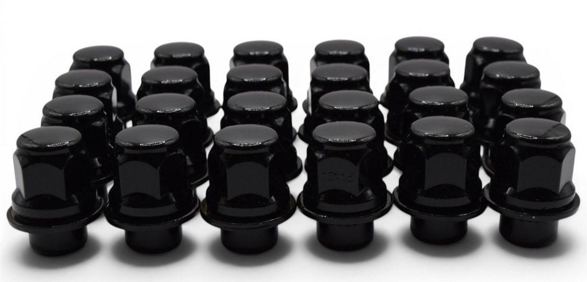 24pc M12x1.5 Black Lug Nuts 21mm for Tacoma 4Runner Tundra Lexus GX470
