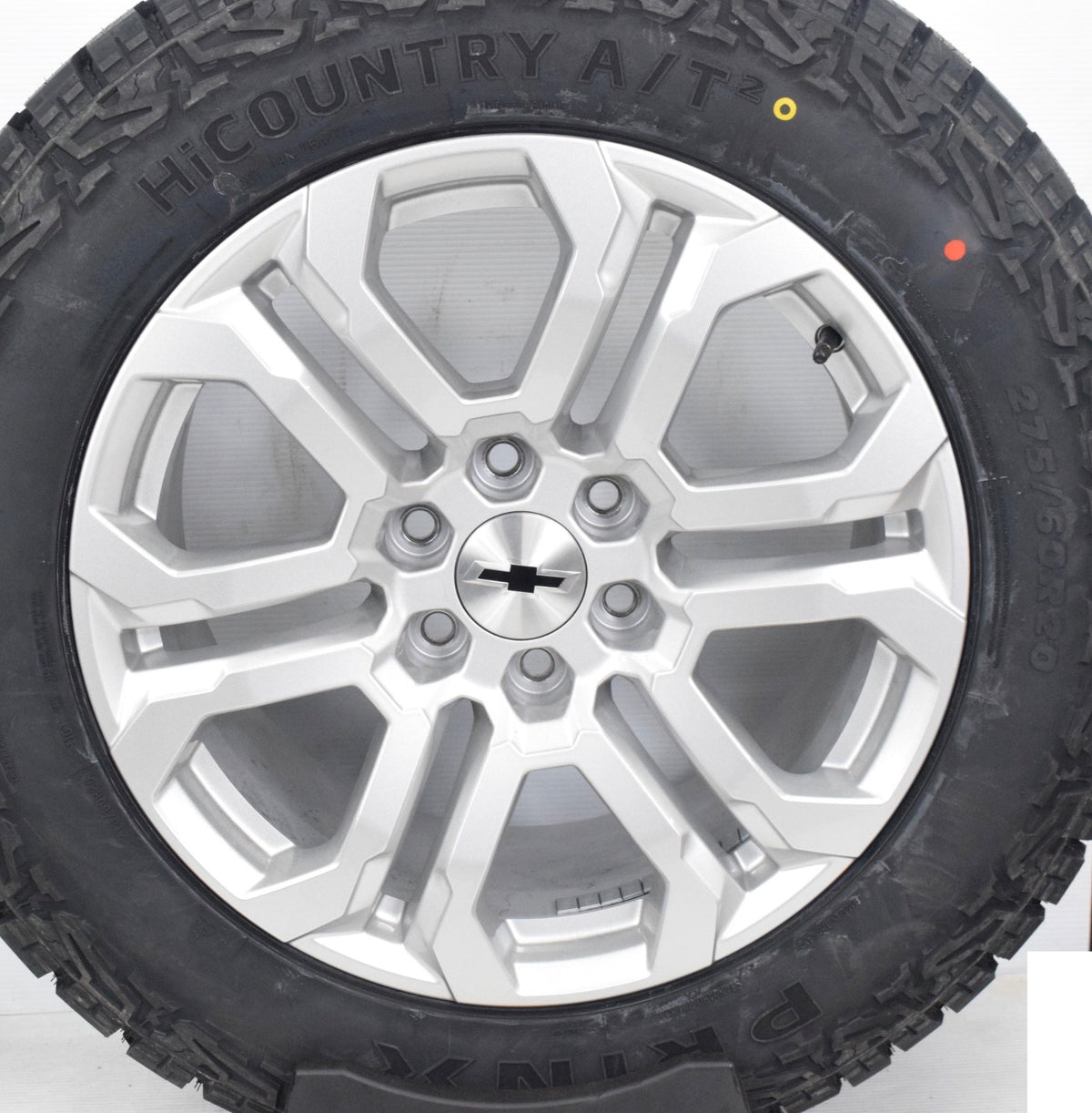 20" NEW Chevy Silverado Tahoe Silver OEM wheels rims tires Prinx A/T 275/60R20