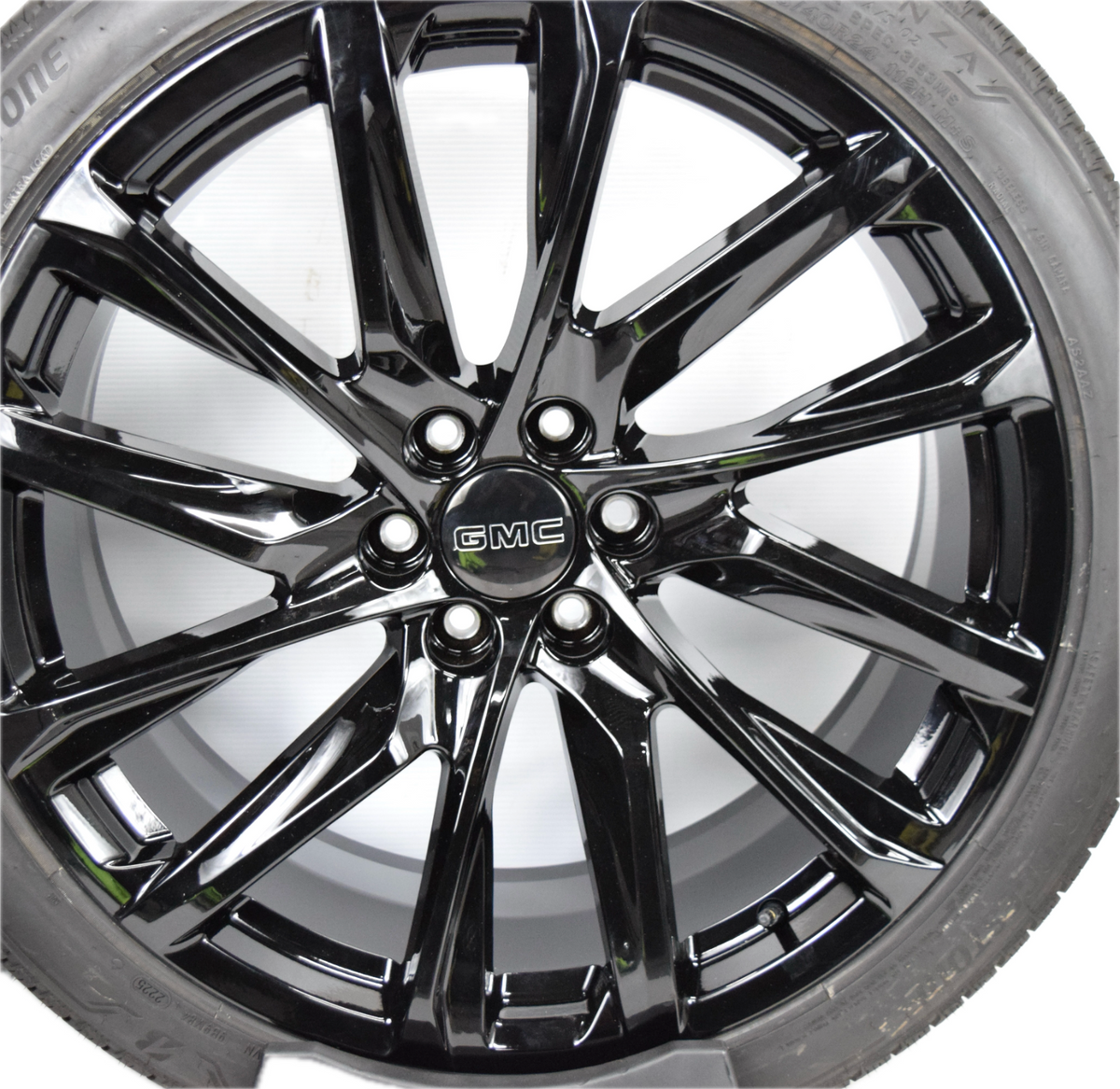 24" NEW GMC Sierra Yukon Glossy BLACK ONYX REPLICA Wheels Rims Tires