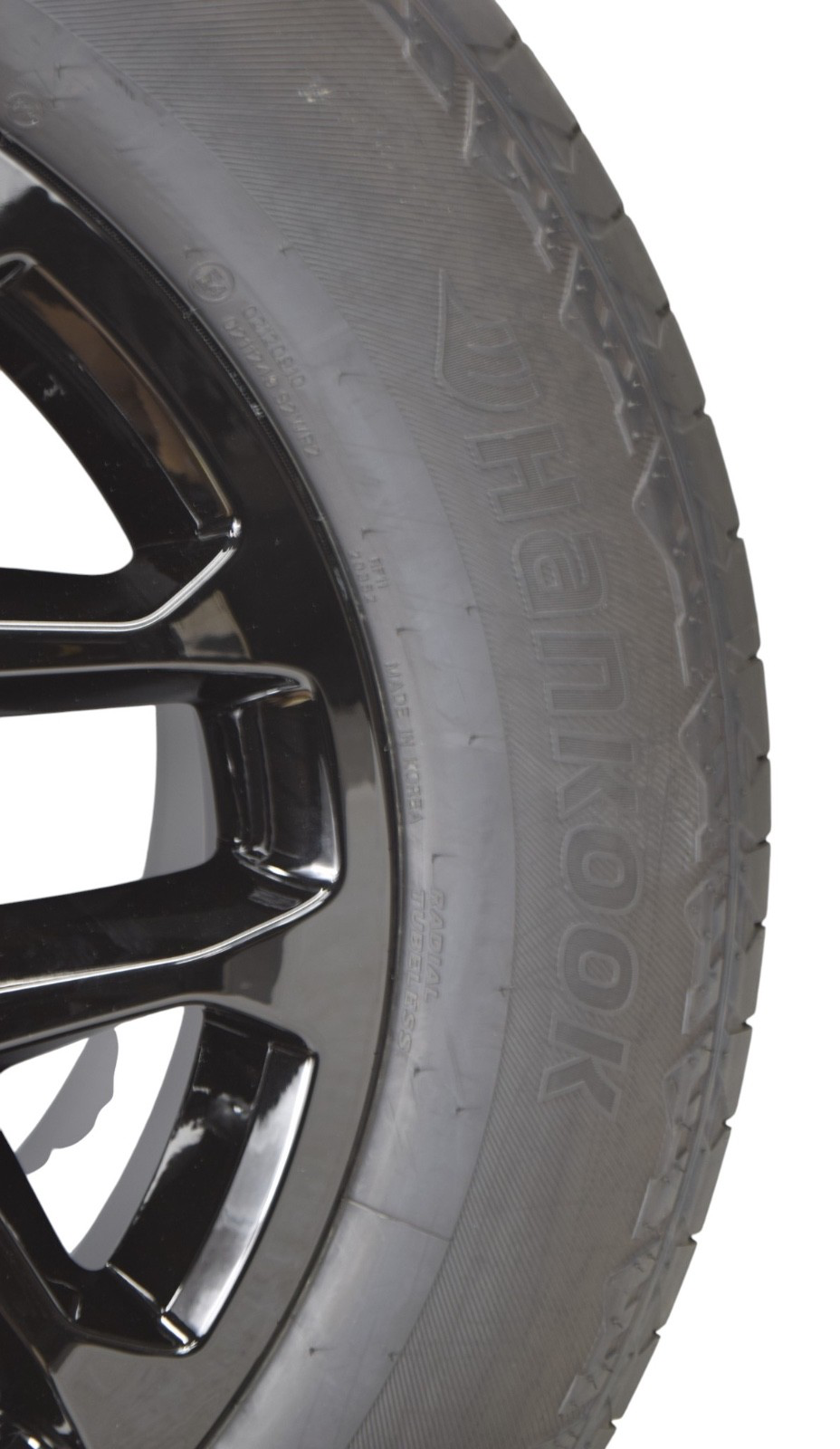 20" GMC Sierra Yukon Gloss Black Snowflake Wheels Rims Tires Hankook