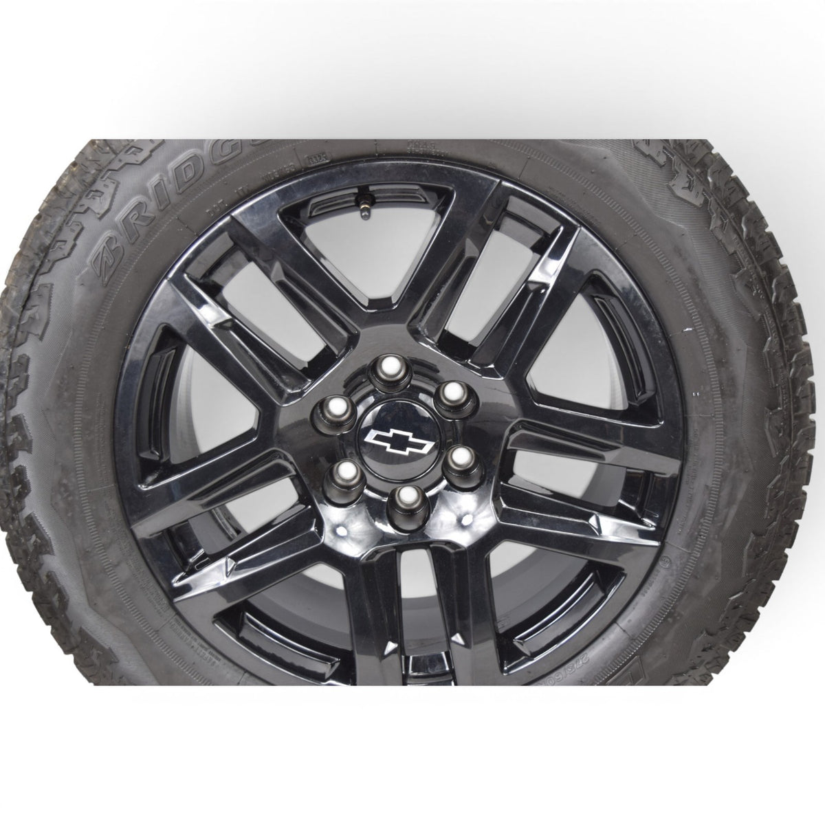 20" Chevy Silverado Tahoe Black OEM Trailboss Wheels Rims Tires Bridgestone 2026