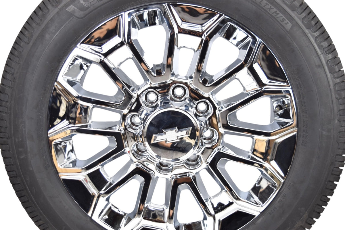 22” REPLICA Chrome Chevy Silverado HD 2500 3500 Wheels Rims Tires Michelin 8x180